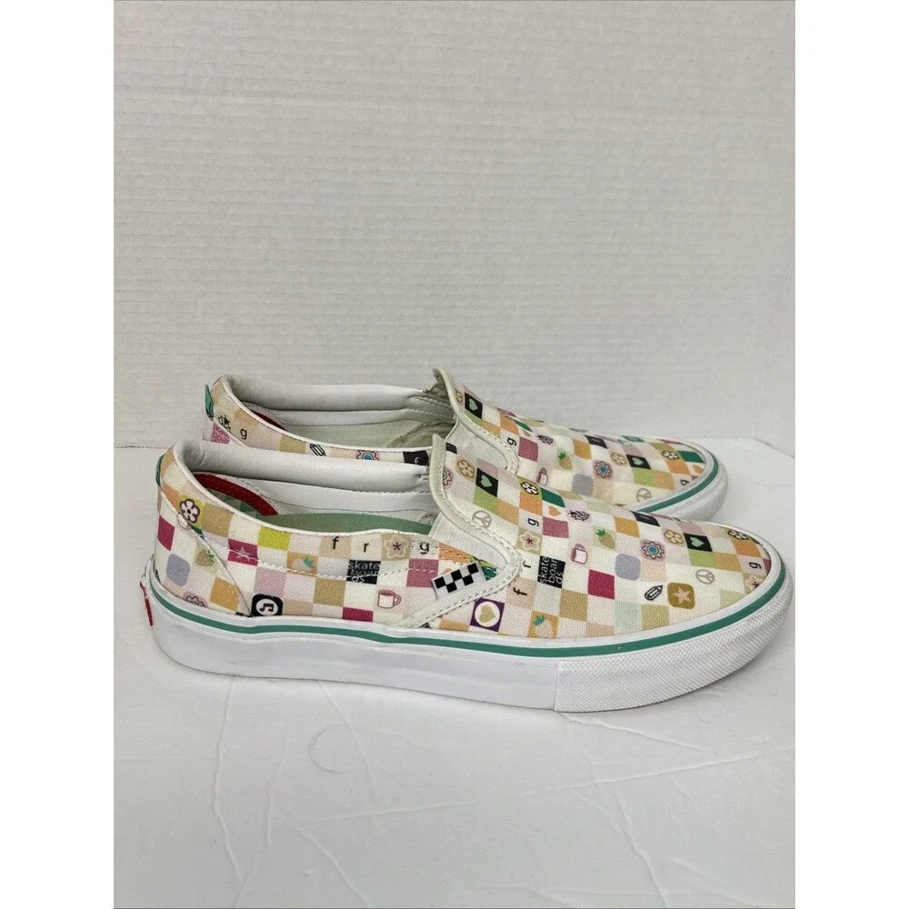 Vans Skate Slip-On LTD Skateboard Shoe Frog White Size 9.5 Men Rare Hard To Find - Picture 2 of 13